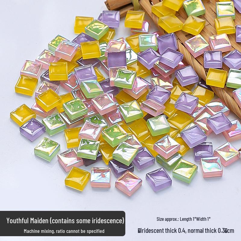 1kg Mosaic Iridescent Crystal Glass for DIY Children’s Handicrafts
