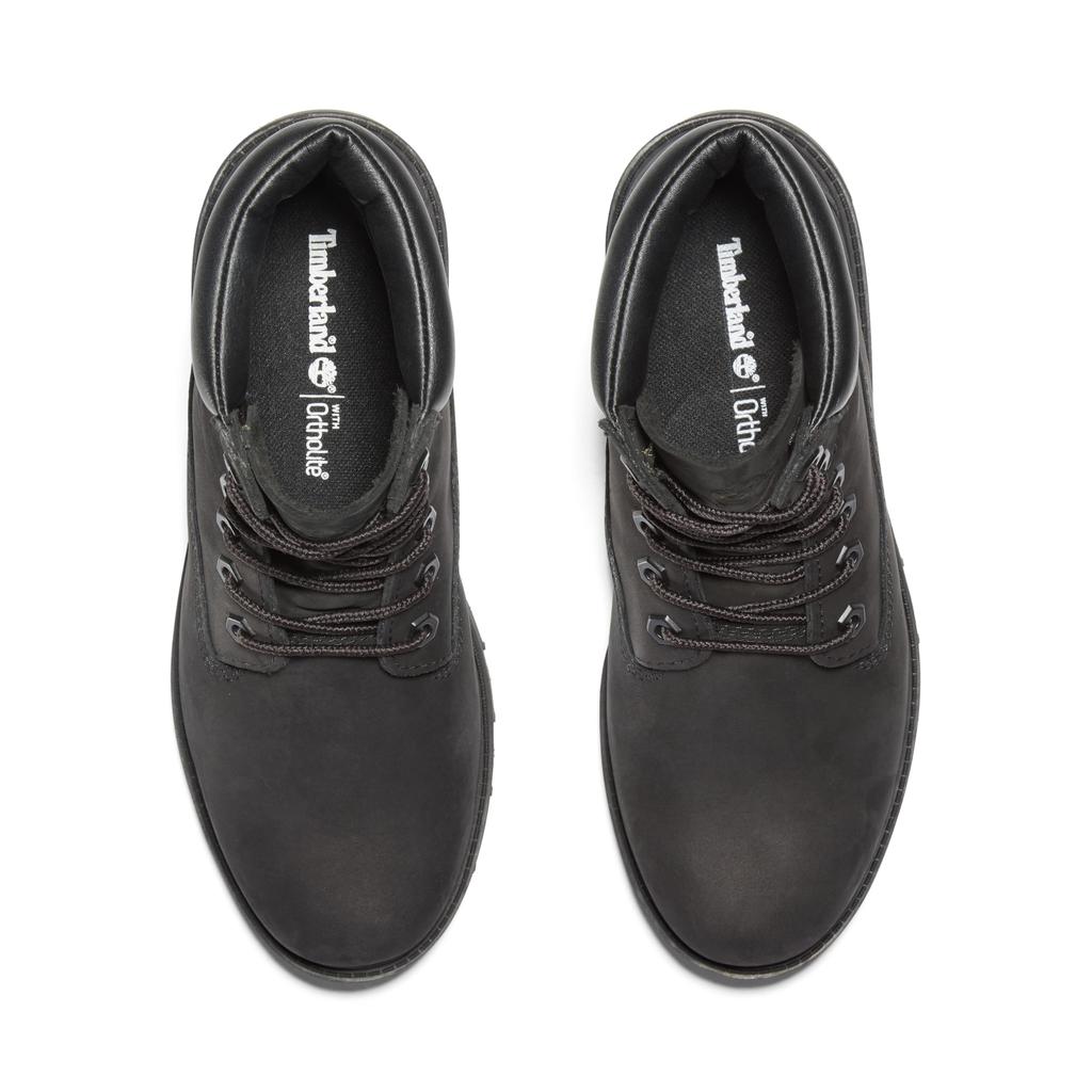 Timberland Lindenové dřevo Vodotěsné Velikost TB1A156S0011 6palcové šněrovací boty, Dámské, Černé, 7.0 (24,0 cm),