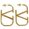 Valentino V Logo Signature Metal Earring goldUsed