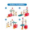 Jeu de construction - hape - quadrilla stack track bucket set - enfant - 4 ans - mixte - blanc