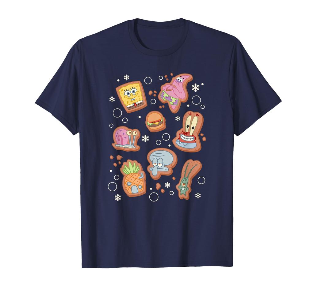 Spongebob Squarepants Christmas Gingerbread Cookie T-Shirt