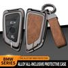 BMW Car Metal Key Case Cover Shell for BMW X1 X3 X5 X6 X7 1 3 5 6 7 Series G20 G30 G11 F15 F16 G01 G02 F48 Key Chain Fob