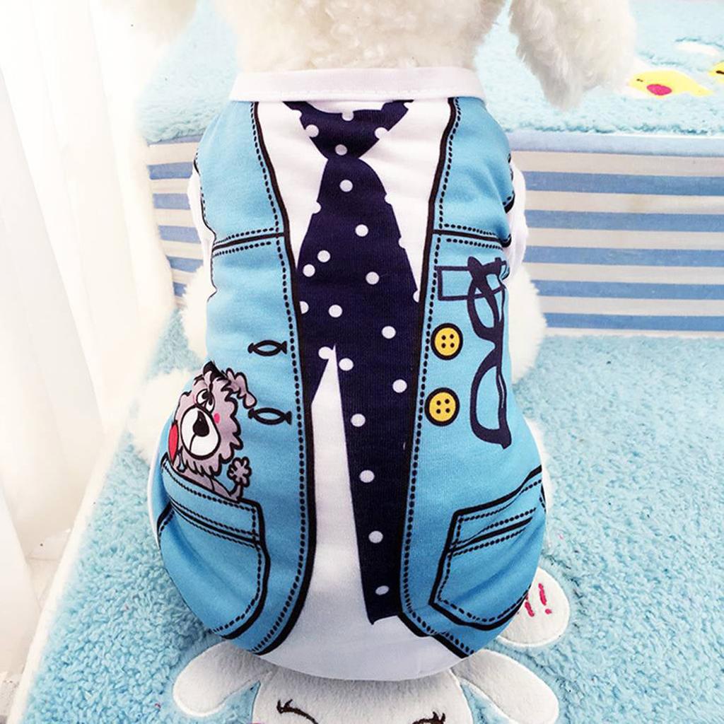 Pet Dog Puppy Clothes Fake Strap Vest Shirt Dog Cotton Clothes Spring Summer Puppy Clothing T-shirt