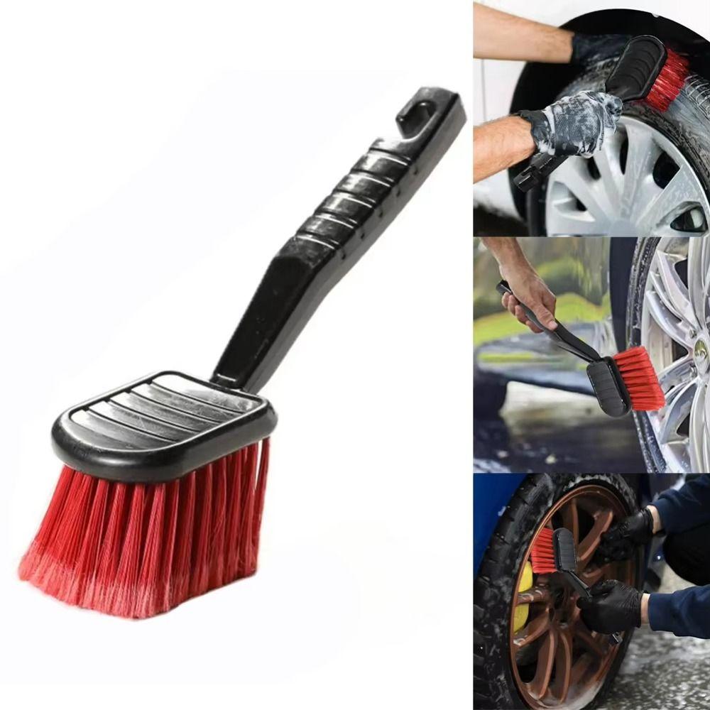Ergonomic Design Car Wash Brush Effective Water Absorption Deep Cleaning Brush  For Car Wheels