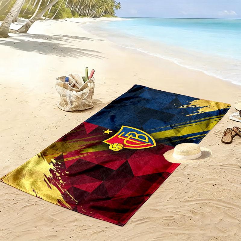 FC Basel Aufdruck Strandtuch, Großes Weiches Schnelltrocknendes Handtuch für Strand Camping Schwimmen