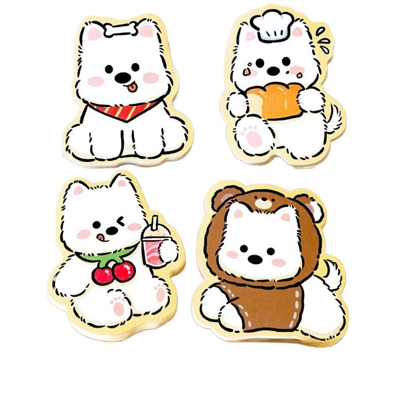

Cartoon West Highland Special Shaped Sticky Notes for Students Cute Good Looking Message Strong Stickiness Times for Stationery