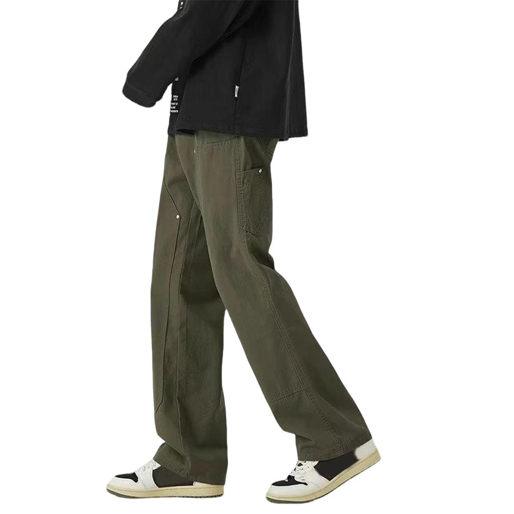 Mens Pants Baggy Wide Leg Casual Elastic Waist Drawstring Loose Fit Sweatpants,Velvet Work Pants
