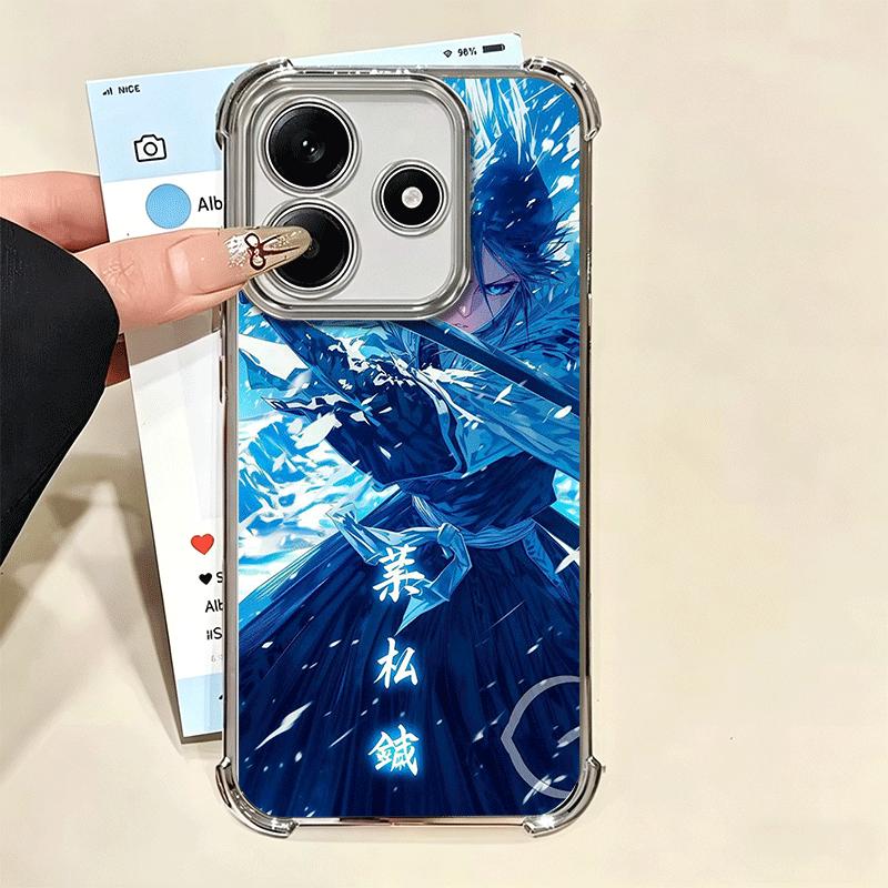 Bleach Kuchiki Rukia Plating Phone Case For Xiaomi Redmi Note 14 15 Pro Plus 13 12 11 11S 11T 10 9S 9 5G Anti-Fall Airabag Cover