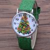 Christmas Tree Women's Watches Casual Quartz Wristwatches Bright Color Leather Strap Watches Cute Ladies Watch Gift Reloj Mujer