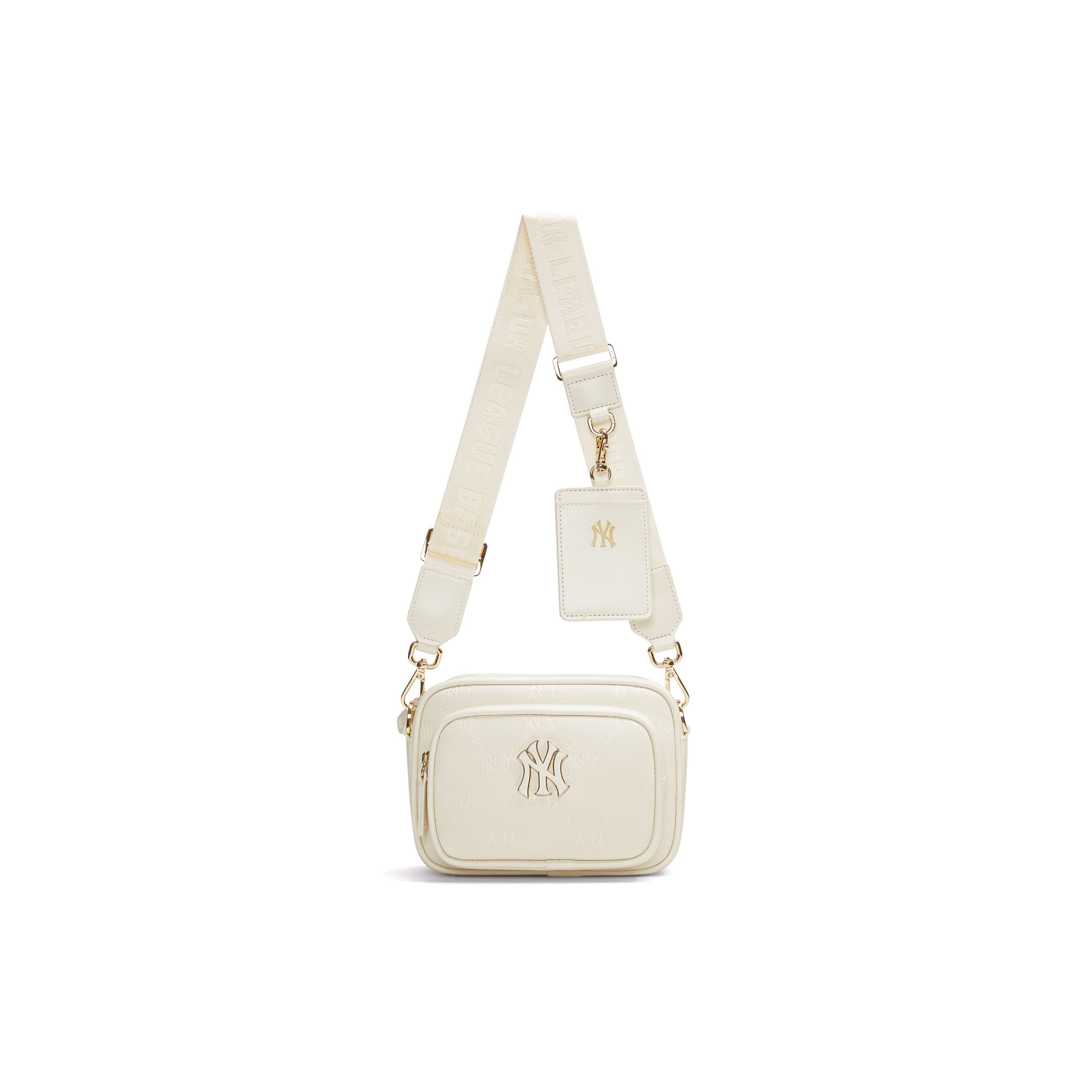 

MLB Floral Print Zipper Crossbody Bag Women bags White 7ACRMD04N-50CRS White