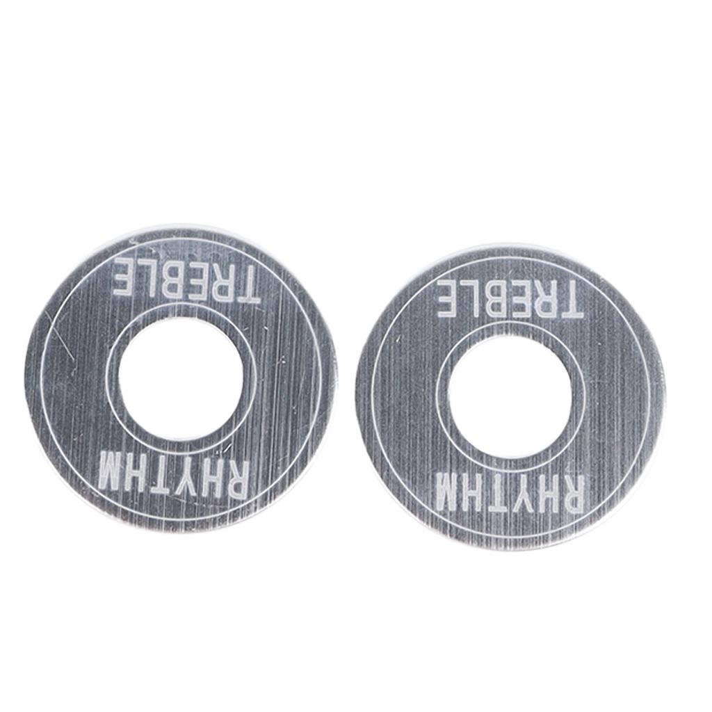 2PCS Electric Guitar Switch Gaskets Three Gear Toggle Switch Indicator Washer Rhythm Treble Ring Plate Silver