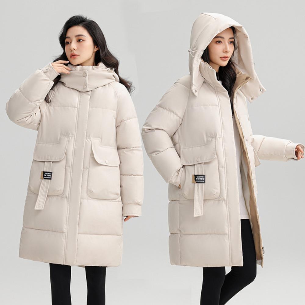 Down Cotton-padded Clothes for Women Are Over the Knee, the New Thickened, Loose and Thin Temperament Cotton-padded Clothes and Cotton-padded Jackets.