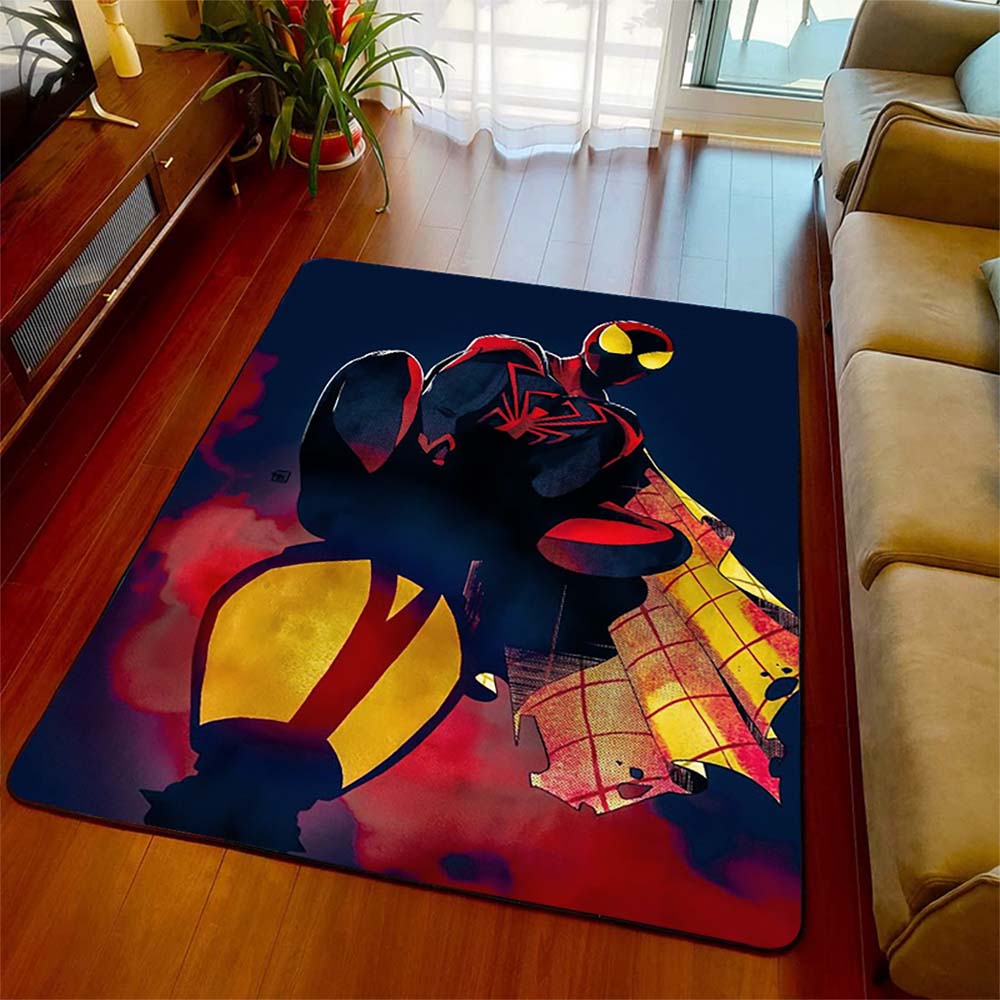 Super Hero Spiderman Area Rug Soft Polyester Non-Slip Floor Carpet Home Living Room Bedroom Decor -QJY