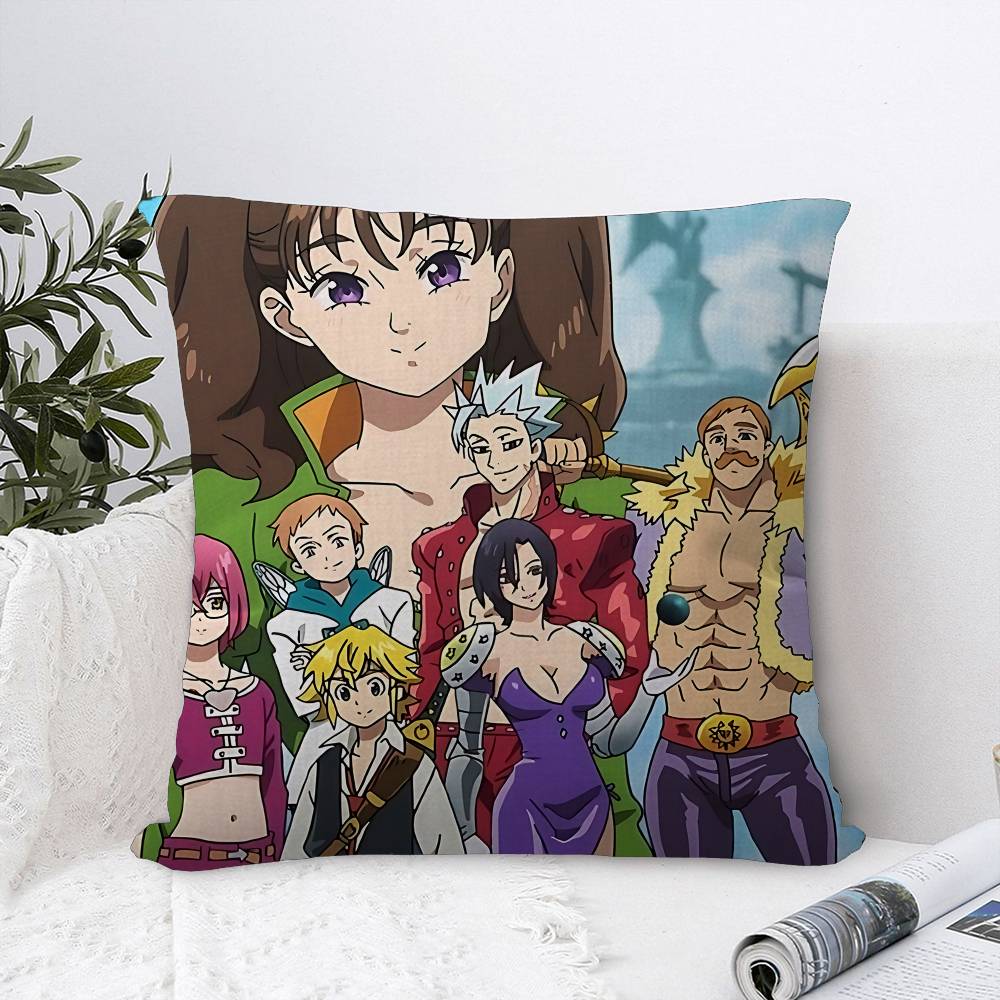 Federa Cuscino Anime Hot The Seven Deadly Sins Per Camera da Letto e Salotto Copricuscino Decorativo per Divano