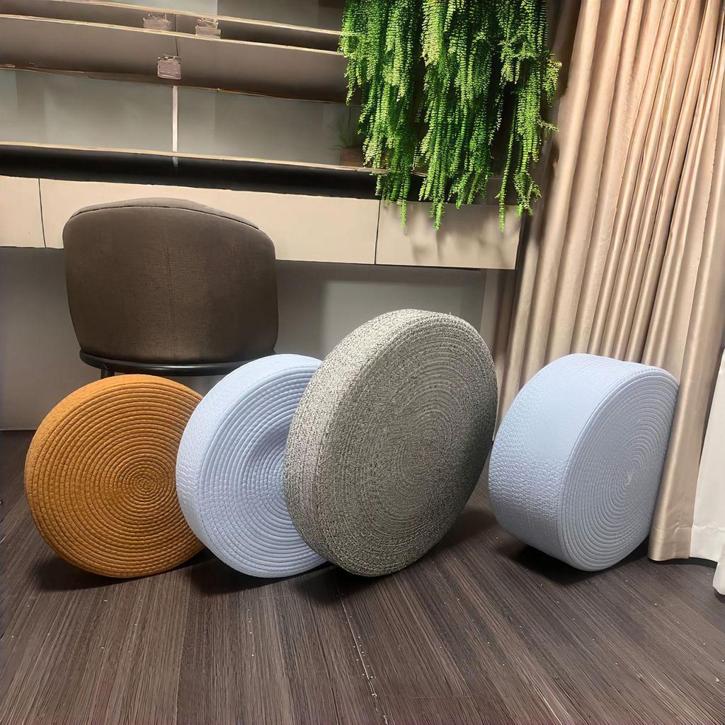 Japanese Woven Jute Tatami Floor Cushion for Living Room or Balcony