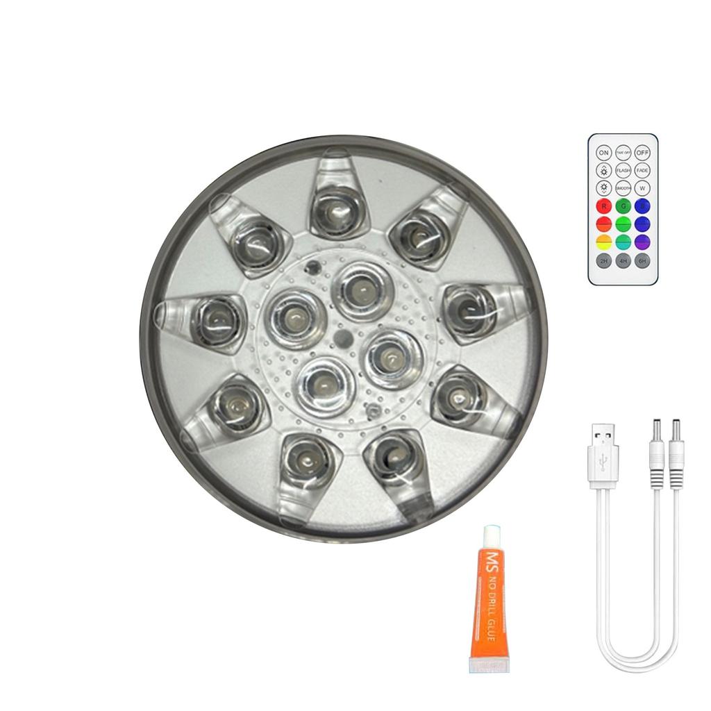 Remote Control Four Magnets With Suction Cup LED Pool Submersible Light