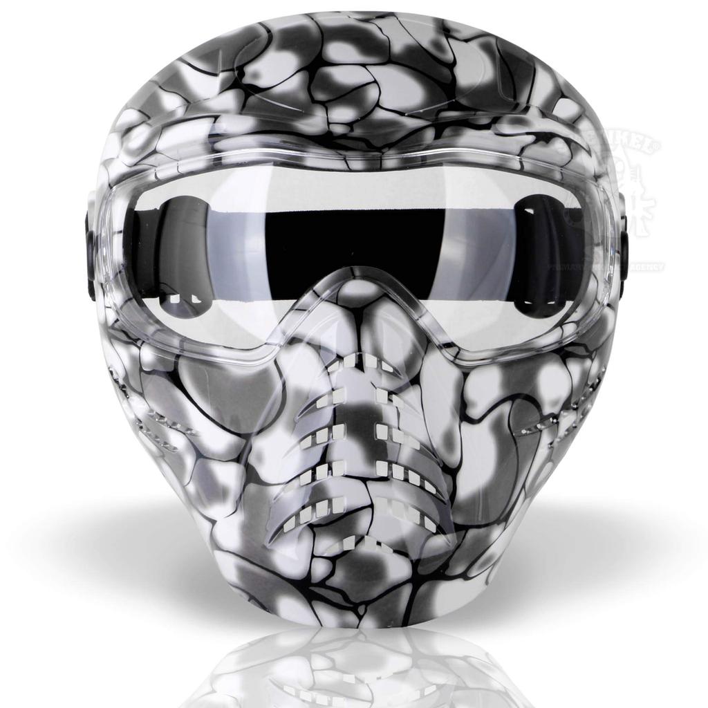 Axel Arms Sports Full Face Guard Goggles White Snake