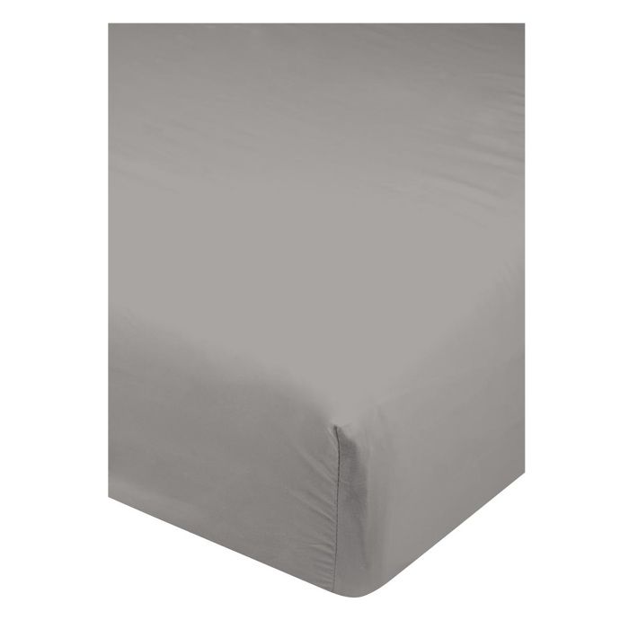 Drap housse - EDEN - Cocon - 140 x 200 cm - Taupe - 100% polyester