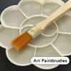 24/48/72 Nylon Brushes, Short Wooden Handle Art Paint Brushes, Watercolor Brushes, Wall Brushes, Art Brushes, Cleaning Tools