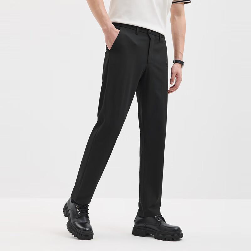 Septwolves Men's Business Casual Straight-Leg Trousers