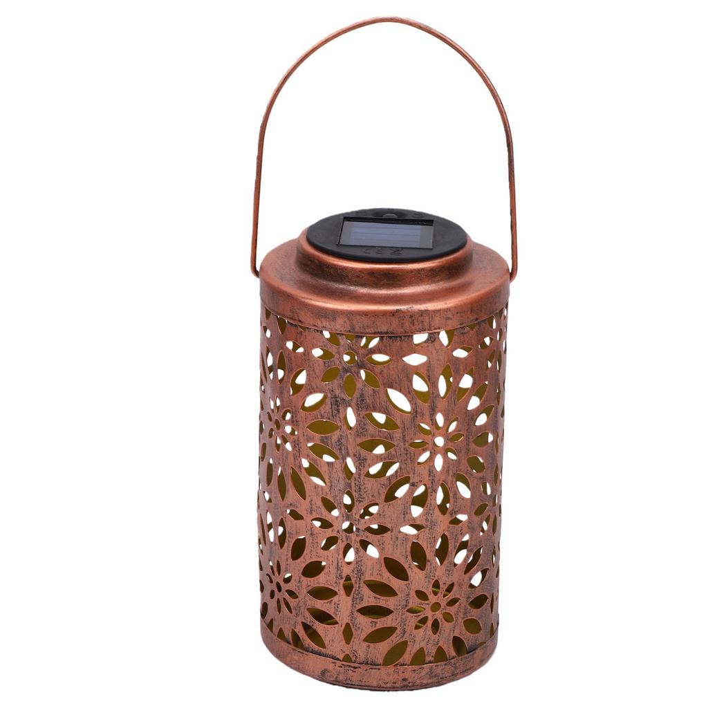 Solar Claws Projection Lamp Hollowed Out Solar Light Garden Patio Pathway Landscape Light with Handle Flower Iron