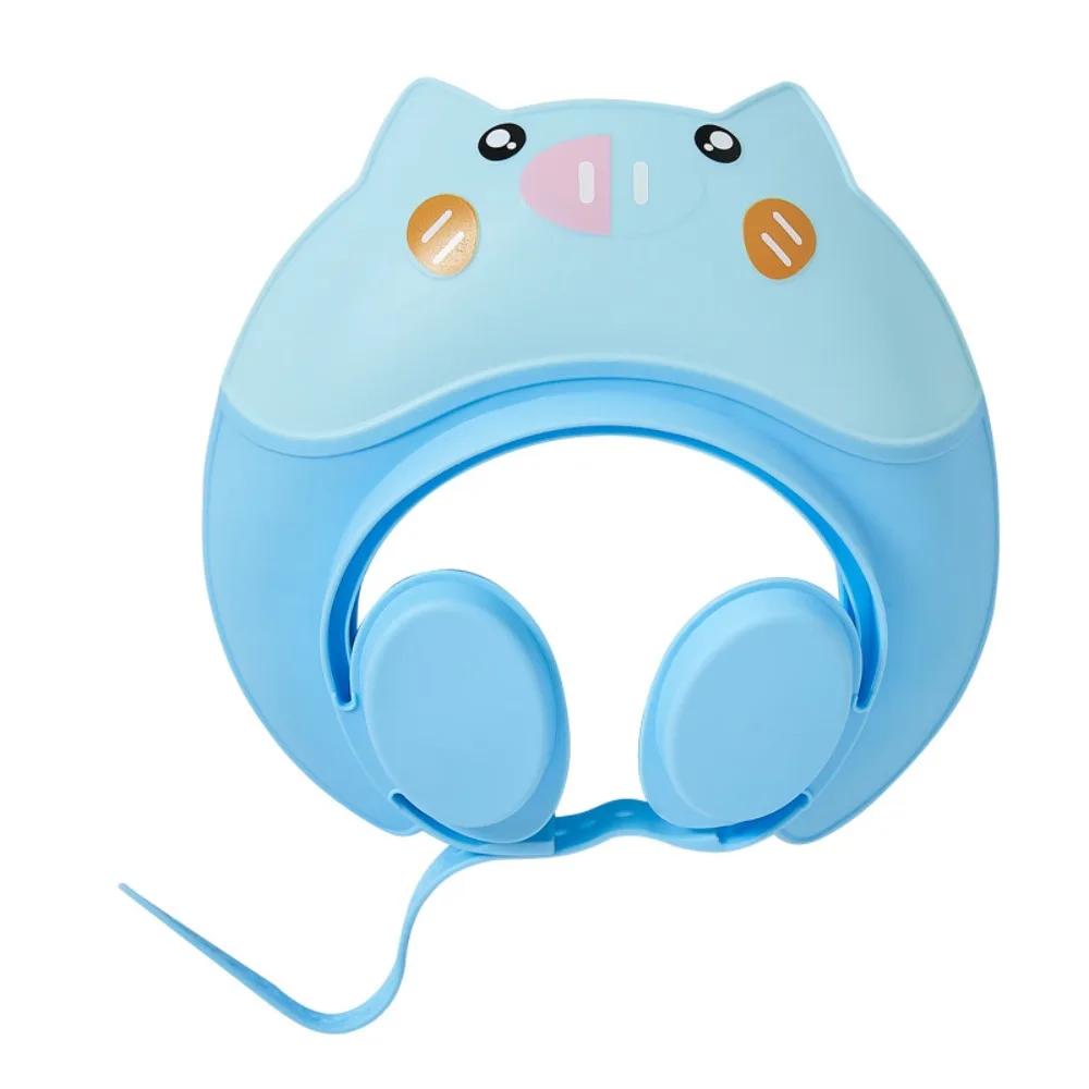 Cute Animal Shape Baby Shower Cap – Soft Adjustable Baby Shampoo Cap, Waterproof Eye Ear Protection, Children's Bath Cap For Kid