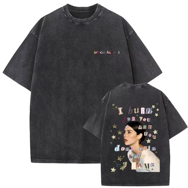 

Washed Vintage Gracie Abrams The Secret of Us Risk Graphic T Shirt Unisex Women Fashion Oversized Streetwear Unisex Casual Tshirt L