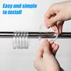 12 Pcs Plastic Shower Curtain Rings O Shape Clear Shower Curtain Hooks Easy Snap Closure Curtain Hooks for Bathroom Shower Curtain And Liner