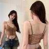 Slim Fit Sexy Lace Corset Top Push Up Hollow Suspender Vest Streetwear Floral Lace Camisole  Girl