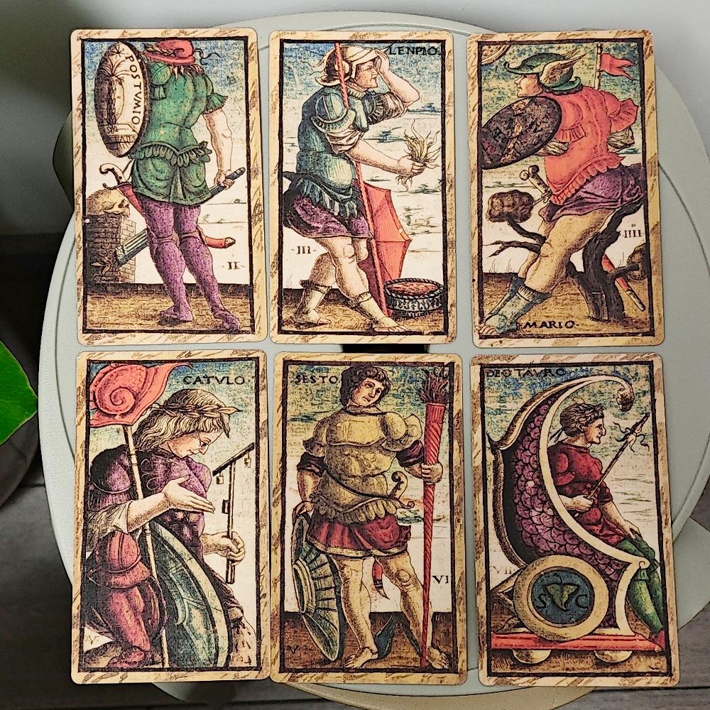 Sola Busca Tarot Deck 12*7cm In Rigid Box 78 Pcs Vintage Tarot Cards Printed on 350GSM Double-embossed Cardstock