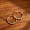 Crystal Zircon Earrings Colorful Jewelry Studded Earrings Personalized Large Hoop Earrings  Women
