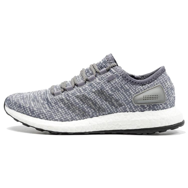 New Adidas Pure Boost 2017 Cushioning, Slip Resistant, And Abrasion Resistant Low Top Running Shoes Unisex Gray White BA8900