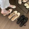 Inner Height Increase Pink Bag Head Half Slippers Female New Temperament Fairy Mary Jane Platform Single Shoes
