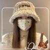 Fall Winter Ladies Bucket Hat With Thick Wool Plush For Warmth And Windproof Comfort
