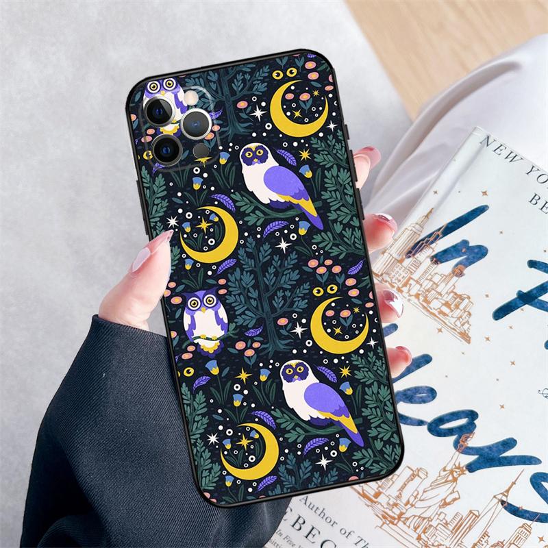 Owl Pattern Phone Case For iPhone 15 16 Pro Max 11 12 13 Mini 14 Pro Max XR 15 16 Plus 16e Cover Coque