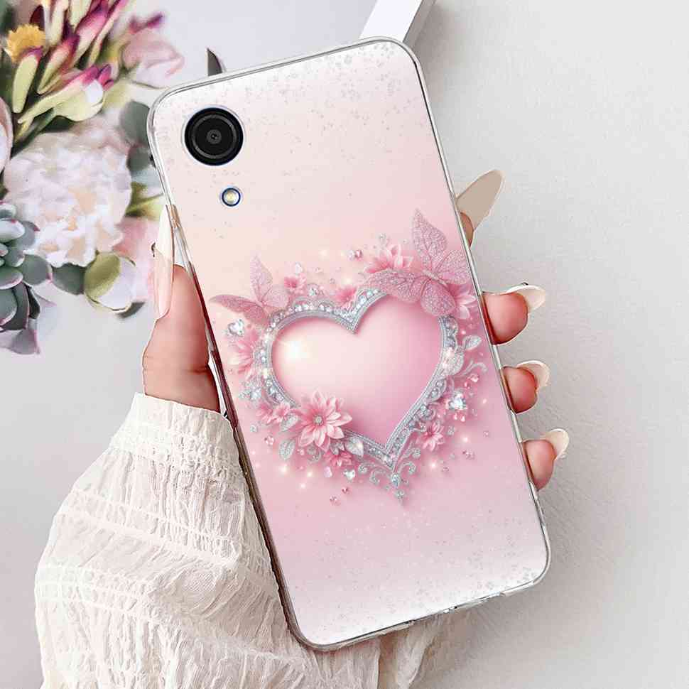 For Samsung A03Core Case Soft Silicone Cute Heart Painted Cover Case For Samsung Galaxy A03 Core SM-A032F TPU Fundas Capa