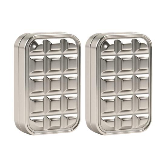 1/2Pcs Metal Fidget Slider Portable Stress Anxiety Relief Textured Slider Kids Teens Adults Magnetic Fingertip Slider Pocket EDC Slider Sensory Toy