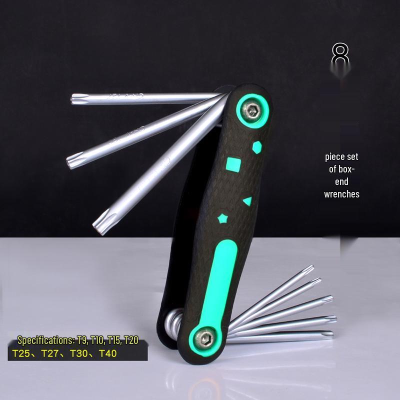 Hexagonal Folding Screwdriver & Hex Key Set: Multifunctional Bicycle Repair Tool Wrench