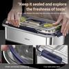316 Stainless Steel Food Storage Container Set, Airtight Leakproof Kitchen Organizer with Lids, Large Capacity Bento Box