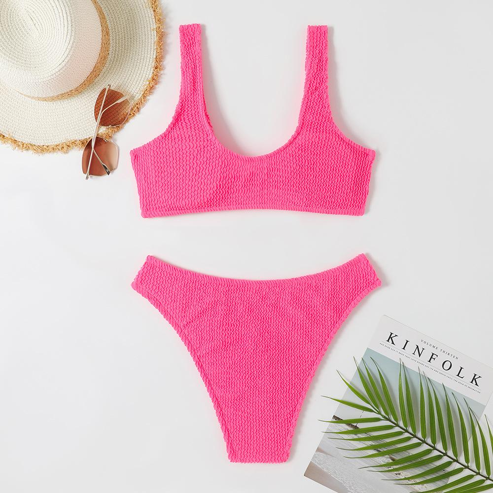 Summer Beach Wear Swimming Suit New Sexy Bikini 2023 Solid Swimsuit Women Swimwear Push Up Bikini Set Brazilian Bathing Suit