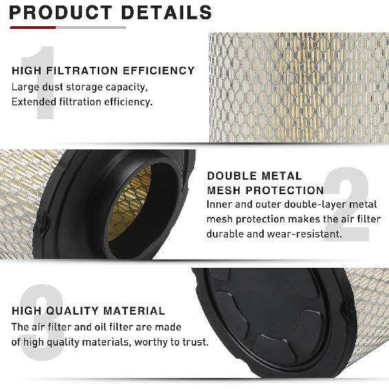 7082037 Air Filter For Polaris Ranger 570 500 570 SP 570 EFI 570 Crew ACE 325 500 570 Full Size Midsize Side By Side 2014 2015 2016 2017 2018