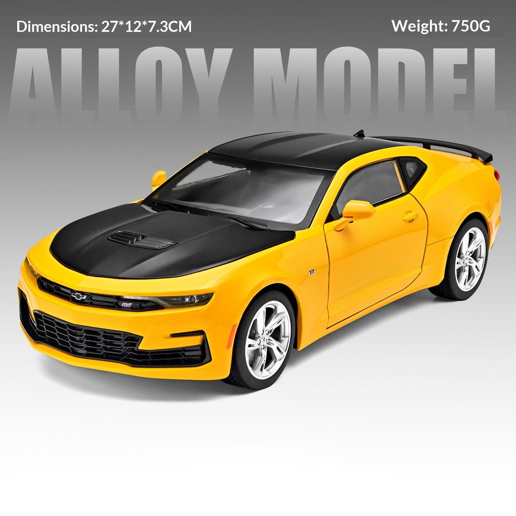 1:18 Chevrolet Camaro Sedan Alloy Die-cast Simulation Car Model Bumblebee Sports Car Model Children's Toy Car Collection