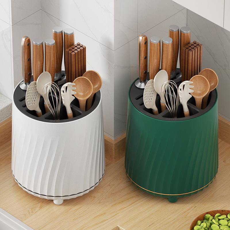 Multifunctional Rotating Knife and Utensil Organizer