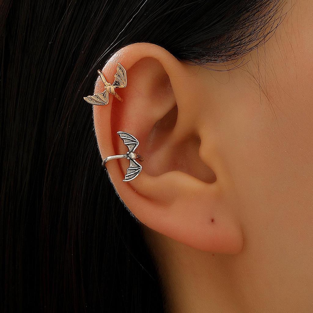Retro Gothic Skull & Spider Ear Bone Clip - No Piercing Needed
