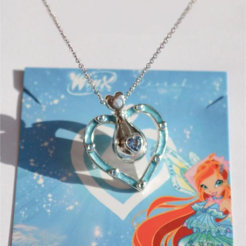 Niche Creative Color Quicksand Bottle Inlaid Zirconium Necklace Five-Pointed Star Love Fairy Tale Style Personality
