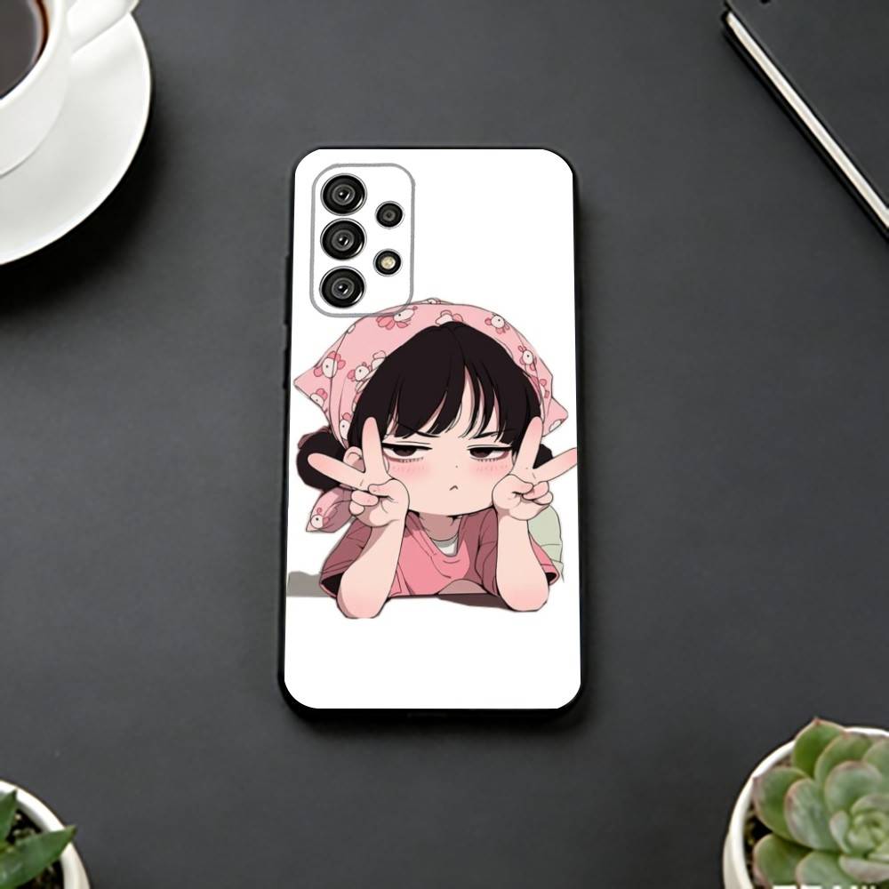 Cute Angry L-Little Girl Phone Case For Samsung S25,S24,S21,S22,S23,S30,Ultra,S20,Plus,Fe,Soft Silicone Black Cover