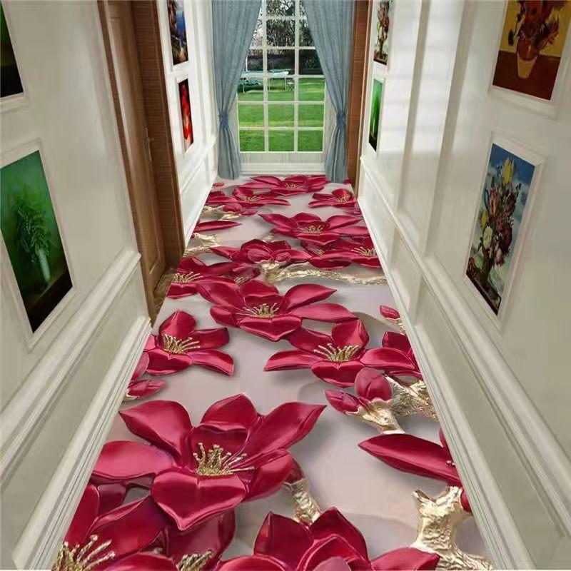 3D Corridor Long Carpet Living Room Decoration Home Aisle Non-Slip Floor Mats Modern Decor Rug