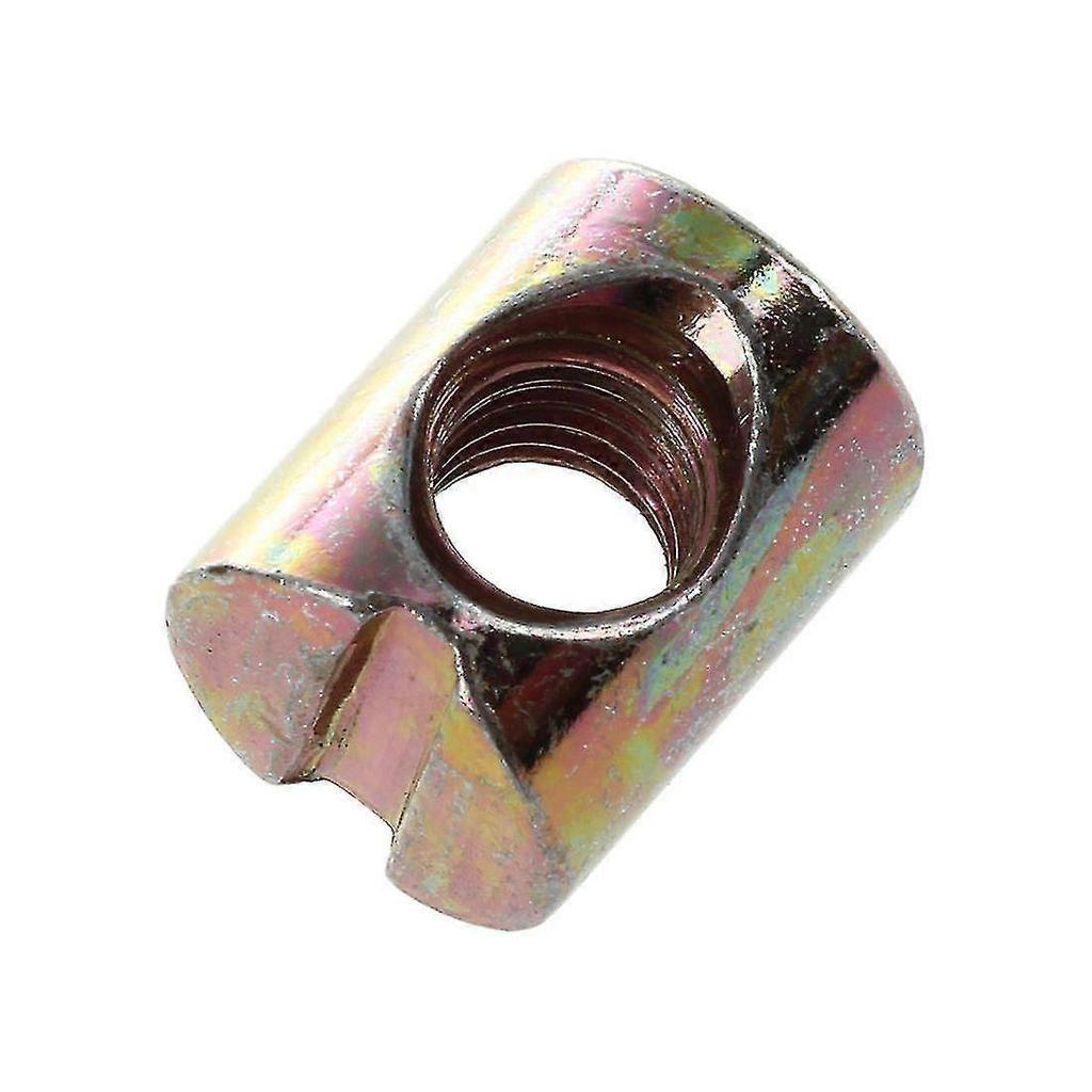 10pcs M6 Barrel Dowel Slotted Furniture Nut For Beds Crib Chairs^ccgv