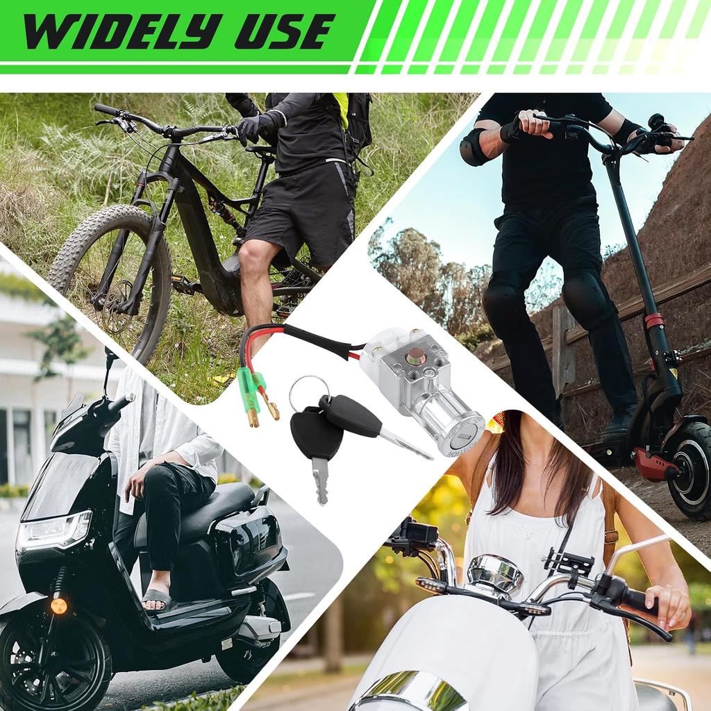 Battery Cylinder Lock Motorcycle Battery Locks Tricycle Electrombile Battery Accessories with 2 Key Motorcycle Ignition Lock