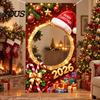 Weihnachts-Foto-Hintergrundbanner mit Gesichtsausschnitt-Dekorationen, Weihnachtsmann-Schneemann Festliche Stand-Requisiten Hintergrund, Requisiten, Party-Dekorationen Claus Dekor